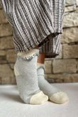 Laundry B Terry & Wool Luxury Socks Pinstripe Grey 